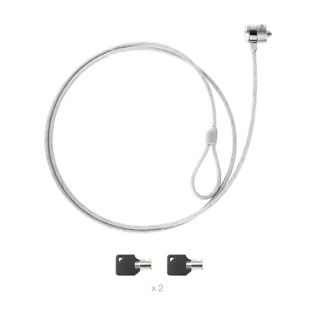 Kontrolsat - TooQ Universal Security Cable with Key - 1.5M - White - TQCLKC0025 Kontrolsat - TooQ Universal Security Cable with Key - 1.5M - White - TQCLKC0025