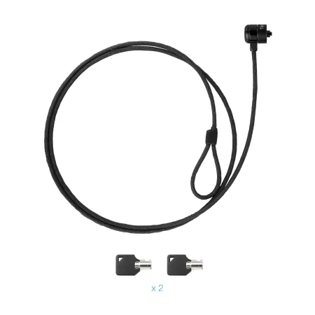 Kontrolsat - Cabo de Segurança c/ Chave TooQ - 1.5M - Cinza - TQCLKC0025-G Kontrolsat - Cabo de Segurança c/ Chave TooQ - 1.5M - Cinza - TQCLKC0025-G