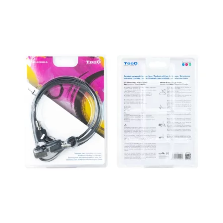 Kontrolsat - Cabo de Segurança c/ Chave TooQ - 1.5M - Cinza - TQCLKC0025-G Kontrolsat - Cabo de Segurança c/ Chave TooQ - 1.5M - Cinza - TQCLKC0025-G