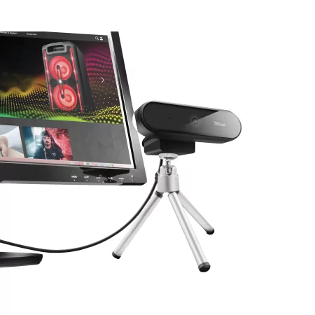 Kontrolsat - Trust Webcam - FullHD - w/ Tripod - WEBC252 Kontrolsat - Trust Webcam - FullHD - w/ Tripod - WEBC252