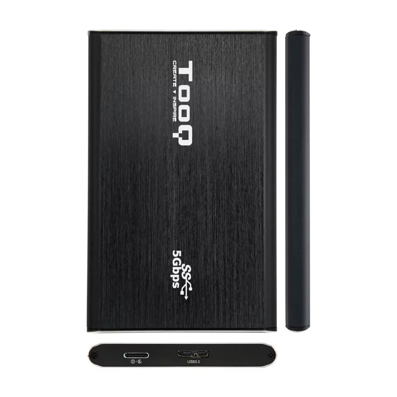 Kontrolsat - TooQ External Box - For Hard Drives - 2.5" - SATA I/II/III - USB 3.0 - Black - TQE-2529B