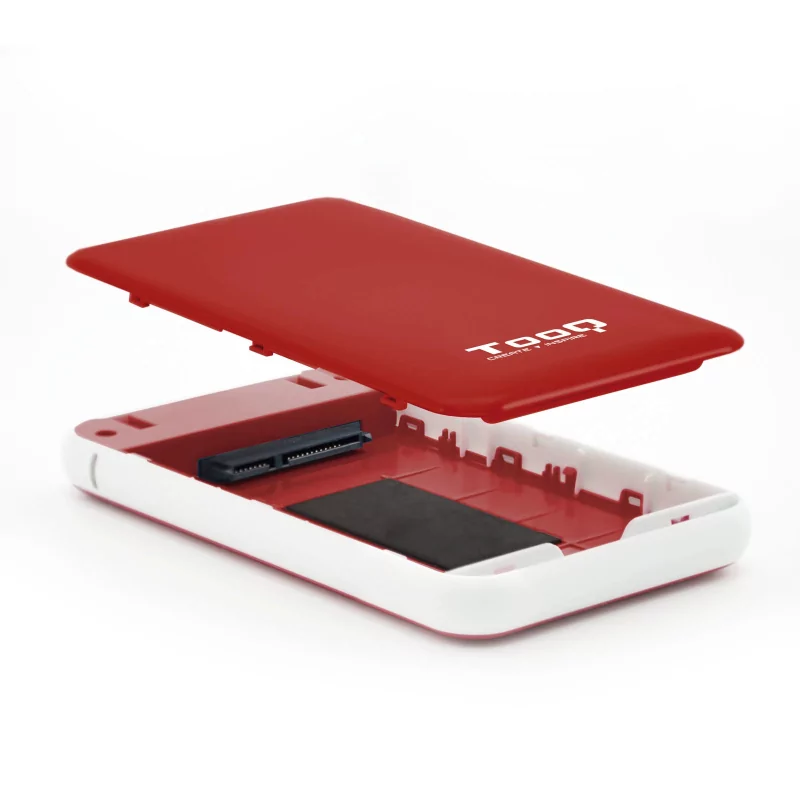 Kontrolsat - TooQ External Box - For Hard Drives - 2.5" - SATA I/II/III - USB 3.1 - Red - TQE-2528R