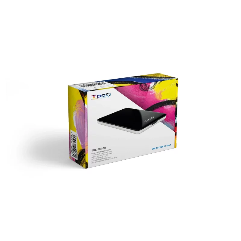 Kontrolsat - TooQ External Box - For Hard Drives - 2.5" SATA - USB 3.0 - Black - TQE-2538B