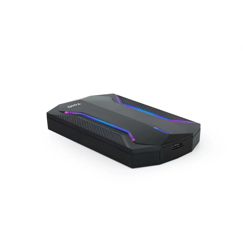 Kontrolsat - TooQ External Box - HDD/SSD - 2.5" - Black - RGB - TQE-2599RGB