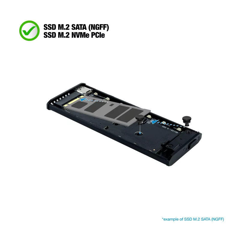 Kontrolsat - Caixa Externa TooQ - SSD - RGB / Cinzento - TQE-2221G