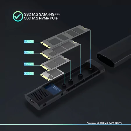 Kontrolsat - Caixa Externa TooQ - SSD - Preto - TQE-2223B Kontrolsat - Caixa Externa TooQ - SSD - Preto - TQE-2223B