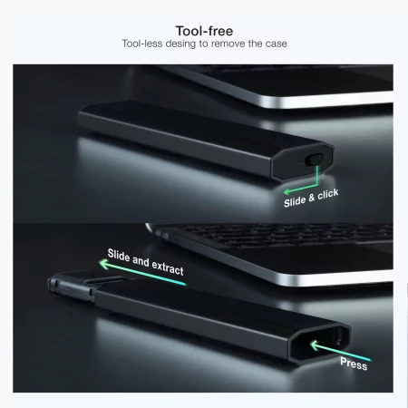 Kontrolsat - Caixa Externa TooQ - SSD - Preto - TQE-2223B Kontrolsat - Caixa Externa TooQ - SSD - Preto - TQE-2223B