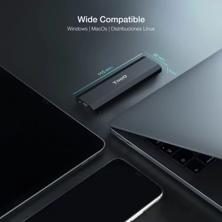 Kontrolsat - Caixa Externa TooQ - SSD - Preto - TQE-2223B Kontrolsat - Caixa Externa TooQ - SSD - Preto - TQE-2223B