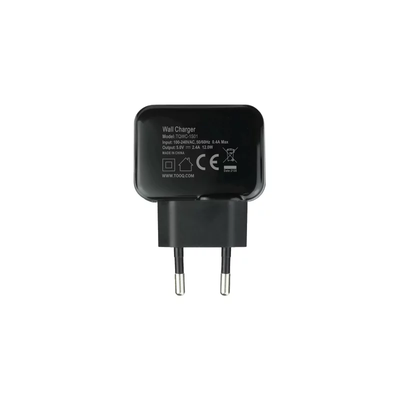 Kontrolsat - Carregador USB TooQ - 12W - Preto - TQWC-1S01