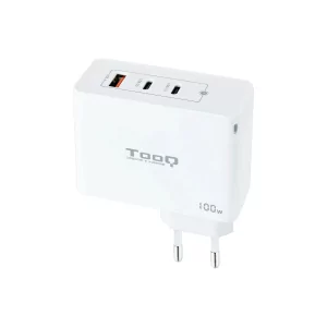 Kontrolsat - Carregador de Parede TooQ - GaN - 100W - Branco - TQWC-GANQC2PD100W