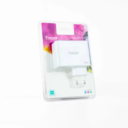 Kontrolsat - TooQ Wall Charger - GaN - 100W - White - TQWC-GANQC2PD100W Kontrolsat - TooQ Wall Charger - GaN - 100W - White - TQWC-GANQC2PD100W