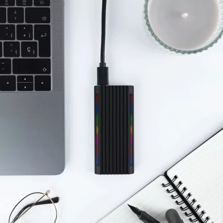 Kontrolsat - TooQ External Box - SSD - RGB - Black - TQE-2222B Kontrolsat - TooQ External Box - SSD - RGB - Black - TQE-2222B