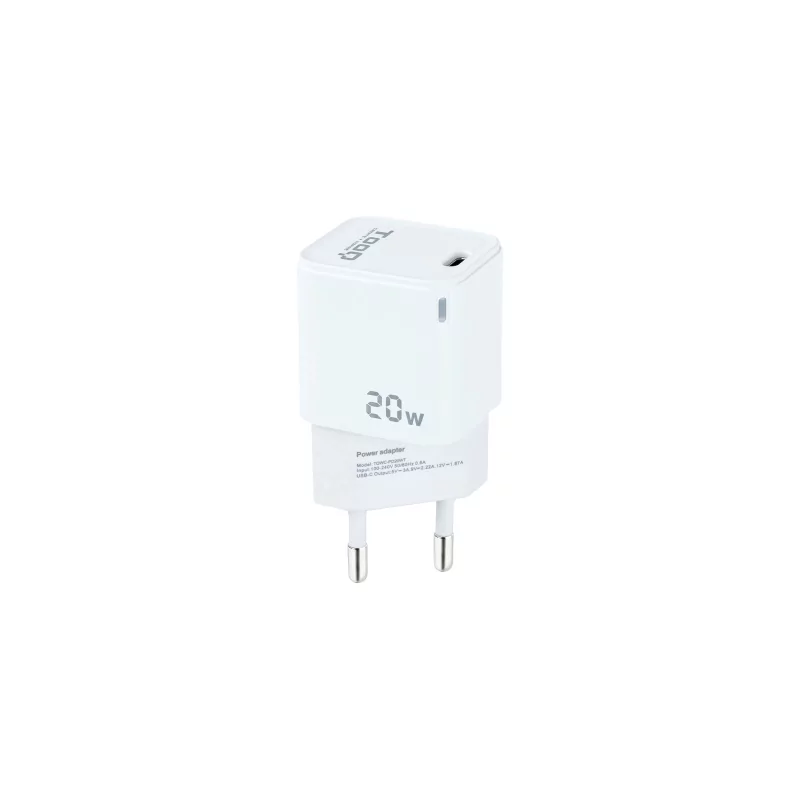 Kontrolsat - TooQ Charger - UBS-C - 20W - White - TQWC-PD20WT Kontrolsat - TooQ Charger - UBS-C - 20W - White - TQWC-PD20WT