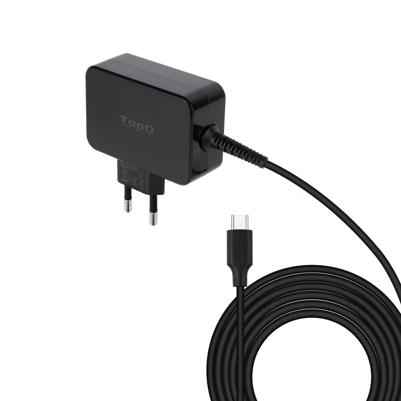 Kontrolsat - Carregador USB-C TooQ - 65W - P/ Portátil - Preto - TQLC-USBCGAN65PD Kontrolsat - Carregador USB-C TooQ - 65W - P/ Portátil - Preto - TQLC-USBCGAN65PD