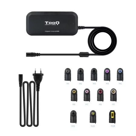 Kontrolsat - Carregador TooQ - P/ Portátil - 90W + 2x USB2.0 - Preto - TQLC-90BS02AT Kontrolsat - Carregador TooQ - P/ Portátil - 90W + 2x USB2.0 - Preto - TQLC-90BS02AT