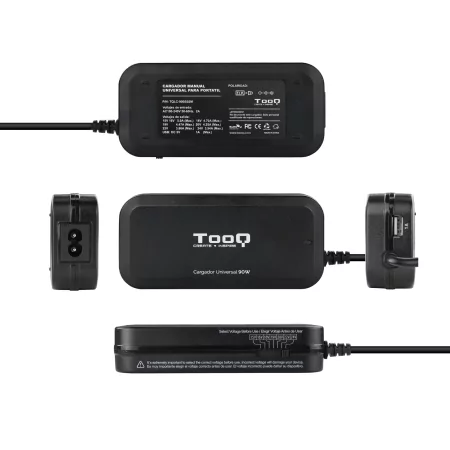 Kontrolsat - TooQ Charger - For Laptop - Universal - 90W - USB 2.0 - TQLC-90BS02M Kontrolsat - TooQ Charger - For Laptop - Universal - 90W - USB 2.0 - TQLC-90BS02M