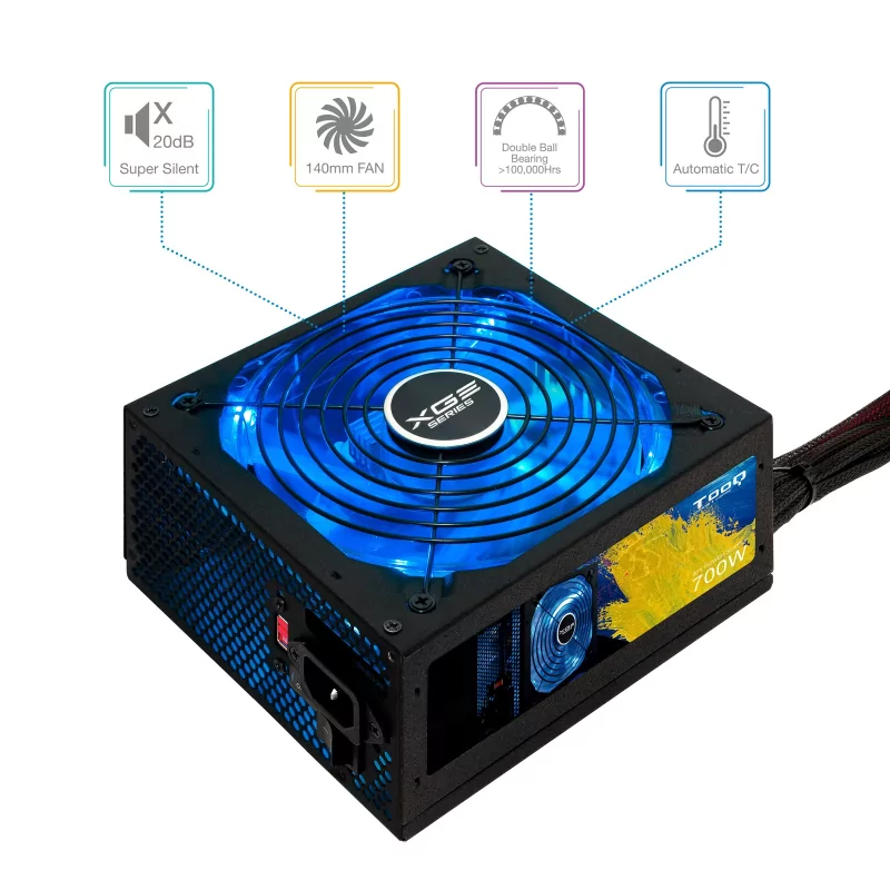 Kontrolsat - Fonte de Alimentação Xtreme Gaming TooQ - Energy II - 700W - C/ LED - TQXGEII-700SAP
