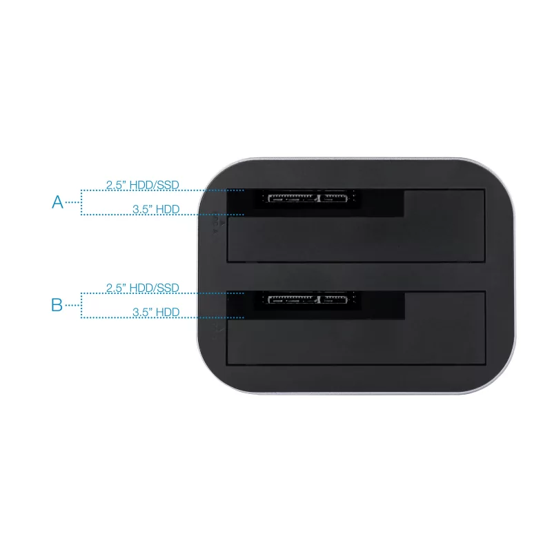 Kontrolsat - TooQ SATA Docking Station - 2.5/3.5" - USB 3.0/3.1 - TQDS-805G
