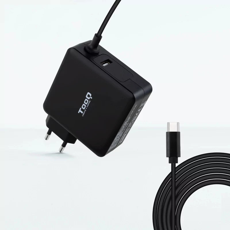 Kontrolsat - Carregador USB-C TooQ - Preto - TQLC-USBC90PD Kontrolsat - Carregador USB-C TooQ - Preto - TQLC-USBC90PD