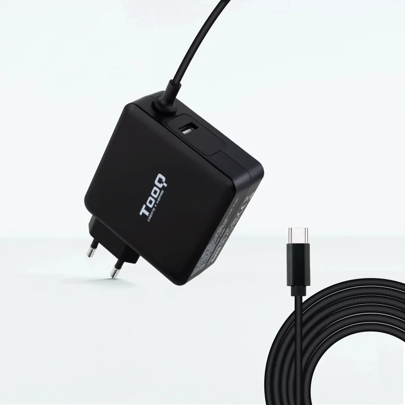 Kontrolsat - TooQ USB-C Charger - Black - TQLC-USBC65PD Kontrolsat - TooQ USB-C Charger - Black - TQLC-USBC65PD