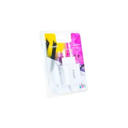 Kontrolsat - Carregador USB TooQ - Branco - 100-240V - TQWC-2SC04WT Kontrolsat - Carregador USB TooQ - Branco - 100-240V - TQWC-2SC04WT