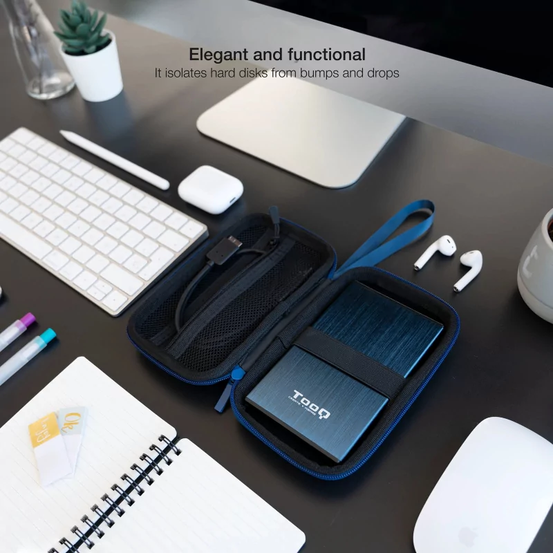Kontrolsat - TooQ Resistant Bag - For External Disk - 2.5" - Blue - TQBC-E2503PB