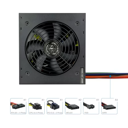 Kontrolsat - TooQ Power Supply - Ecopower II - ATX 550W - TQEP-550SP Kontrolsat - TooQ Power Supply - Ecopower II - ATX 550W - TQEP-550SP