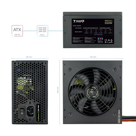 Kontrolsat - TooQ Power Supply - Ecopower II - ATX 550W - TQEP-550SP Kontrolsat - TooQ Power Supply - Ecopower II - ATX 550W - TQEP-550SP