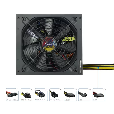 Kontrolsat - Fonte de Alimentação TooQ - ATX 700W - TQAPOLO-700SP Kontrolsat - Fonte de Alimentação TooQ - ATX 700W - TQAPOLO-700SP