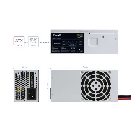 Kontrolsat - TooQ Power Supply - Ecopower II - TFX 500W - TQEP-TFX500S-O Kontrolsat - TooQ Power Supply - Ecopower II - TFX 500W - TQEP-TFX500S-O