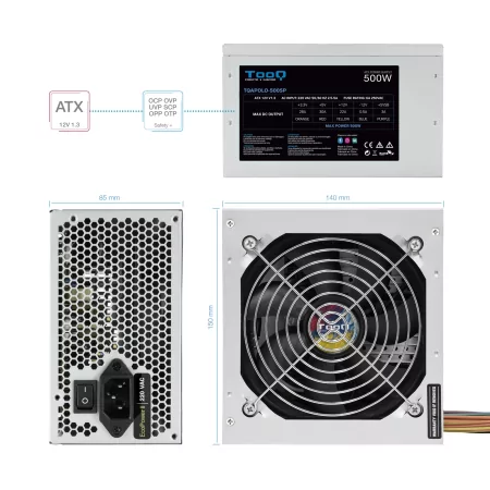 Kontrolsat - TooQ Power Supply - ATX 500W - TQAPOLO-500SP Kontrolsat - TooQ Power Supply - ATX 500W - TQAPOLO-500SP
