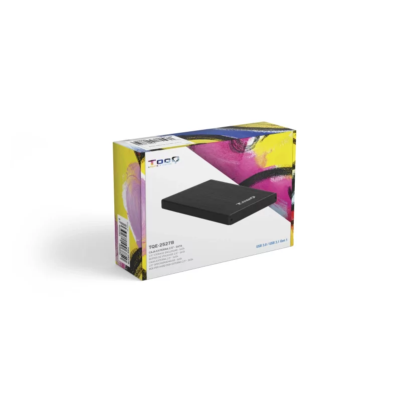 Kontrolsat - TooQ External Box - For HDD/SSD Disks - 2.5" - Black - TQE-2527B