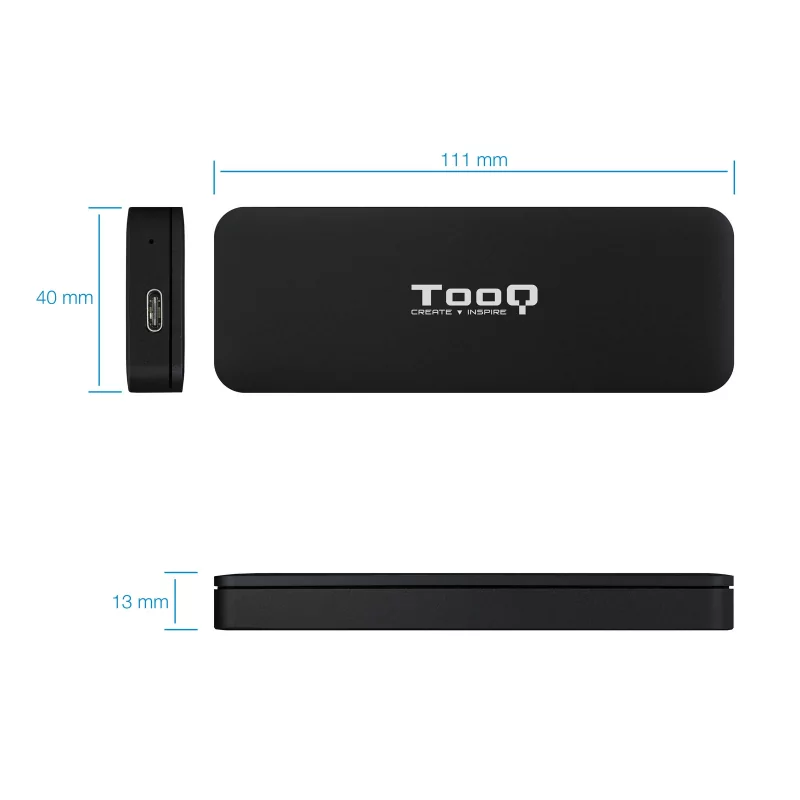 Kontrolsat - TooQ External Box - For SSD M.2 NVMe PCIe - TQE-2280B