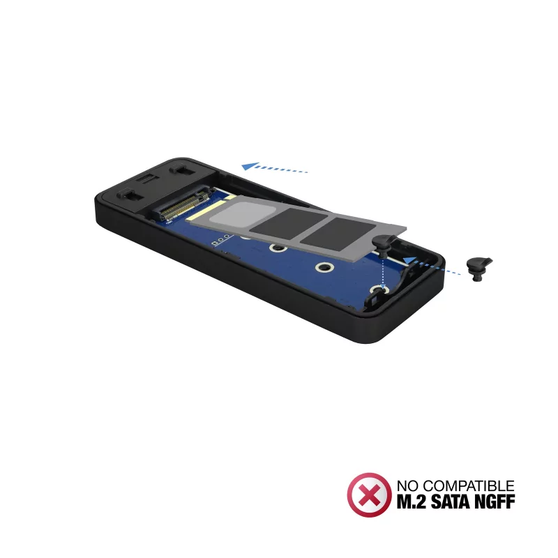 Kontrolsat - Caixa Externa TooQ - P/ SSD M.2 NVMe PCIe - TQE-2280B