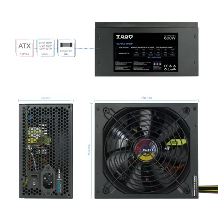 Kontrolsat - TooQ Power Supply - ATX 600W - PFC - TQAPOLO-600SP Kontrolsat - TooQ Power Supply - ATX 600W - PFC - TQAPOLO-600SP