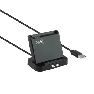 Kontrolsat - Leitor de Cartões TooQ - DNIe VISION USB 2.0 - Preto - TQR-220B