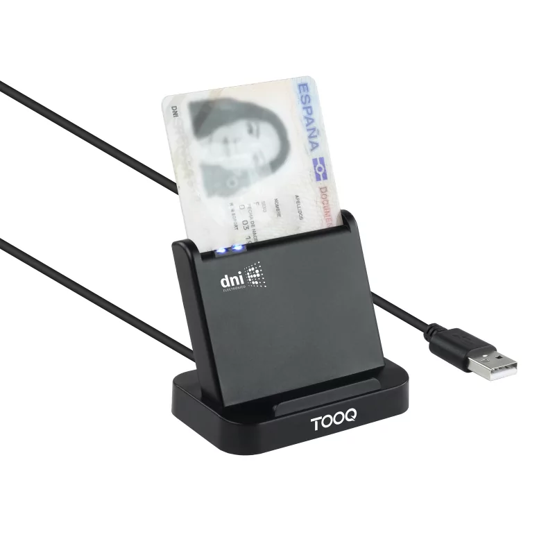 Kontrolsat - Leitor de Cartões TooQ - DNIe VISION USB 2.0 - Preto - TQR-220B