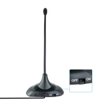 Kontrolsat - TooQ Microphone - Flexible - 3.5mm Jack - Black - TQMM-213