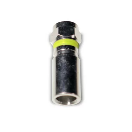 Conector F RG6 Amiko de Compressão - Alta Blindagem 115dB, Prateado