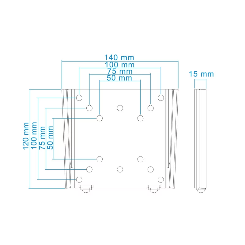 Kontrolsat - Suporte de Parede TooQ - P/ Ecrãs - 13" / 27" - Preto - LP1023F-B
