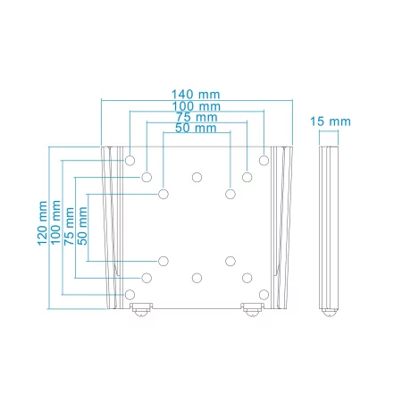 Kontrolsat - TooQ Wall Mount - For Screens - 13" / 27" - Black - LP1023F-B Kontrolsat - TooQ Wall Mount - For Screens - 13" / 27" - Black - LP1023F-B