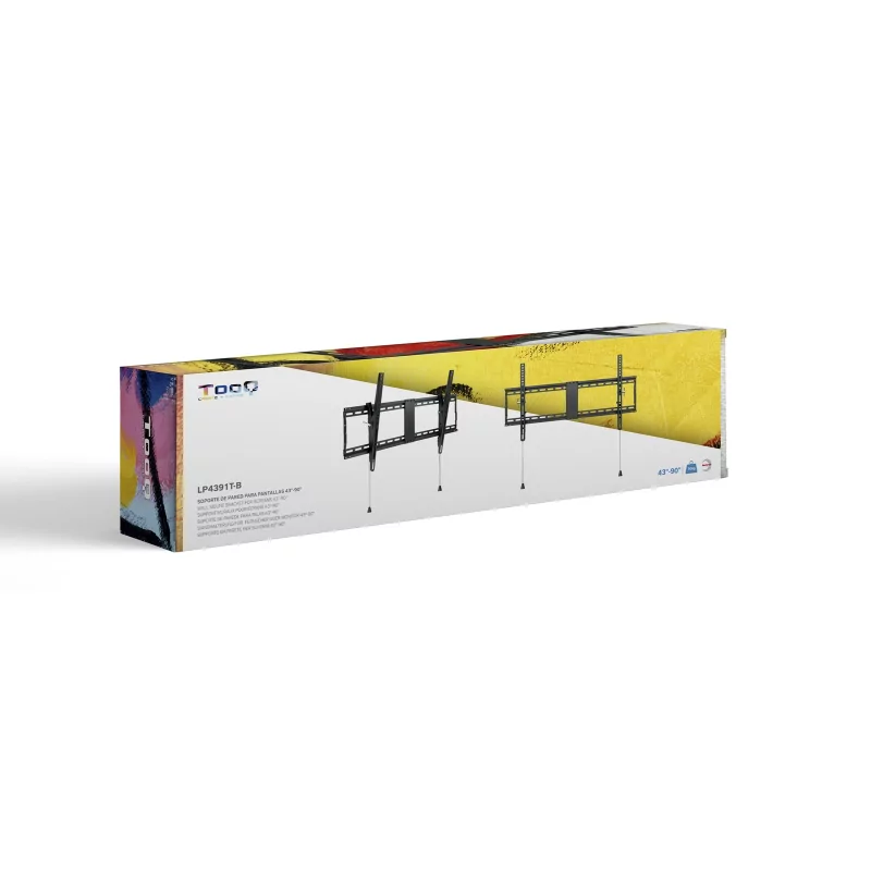 Kontrolsat - TooQ Wall Mount - For Screens - 43" / 90" - Black - LP4391T-B