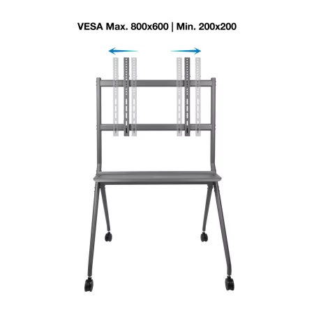Kontrolsat - TooQ Floor Stand - With Wheels - For Screens - 50" / 86" - Grey - FS20205M-B