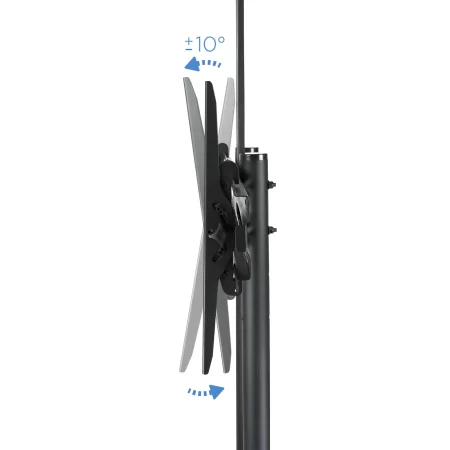 Kontrolsat - TooQ Floor Stand - W/ Wheels - For Screens - 37" / 70" - Black - FS1470M-B
