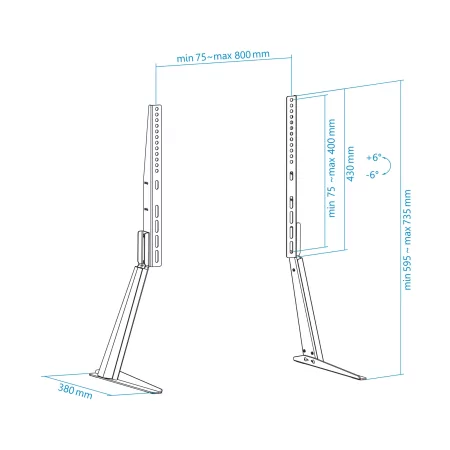 Kontrolsat - Suporte de Mesa TooQ - P/ Ecrã - 32" / 70" - Preto - DB3270T-B Kontrolsat - Suporte de Mesa TooQ - P/ Ecrã - 32" / 70" - Preto - DB3270T-B