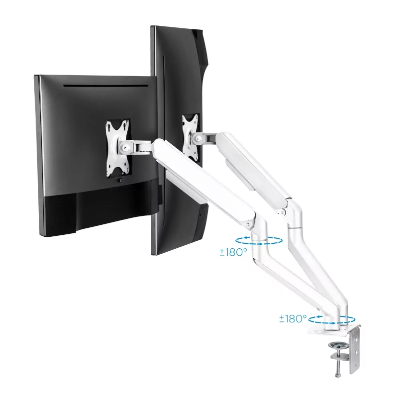 Kontrolsat - Suporte de Mesa TooQ - P/ 2 Ecrãs - 17" / 32" - DB4132TNR-W
