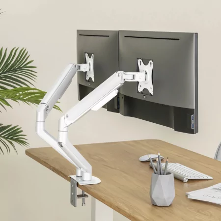 Kontrolsat - Suporte de Mesa TooQ - P/ 2 Ecrãs - 17" / 32" - DB4132TNR-W Kontrolsat - Suporte de Mesa TooQ - P/ 2 Ecrãs - 17" / 32" - DB4132TNR-W