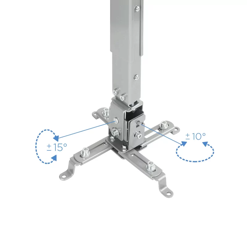 Kontrolsat - TooQ Ceiling Bracket - For Projectors - Silver - PJ2012T-S