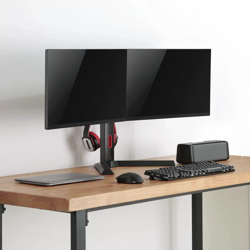 Kontrolsat - Suporte de Mesa TooQ - P/ 2 Ecrãs - 17" / 27" - DB1402TN-B
