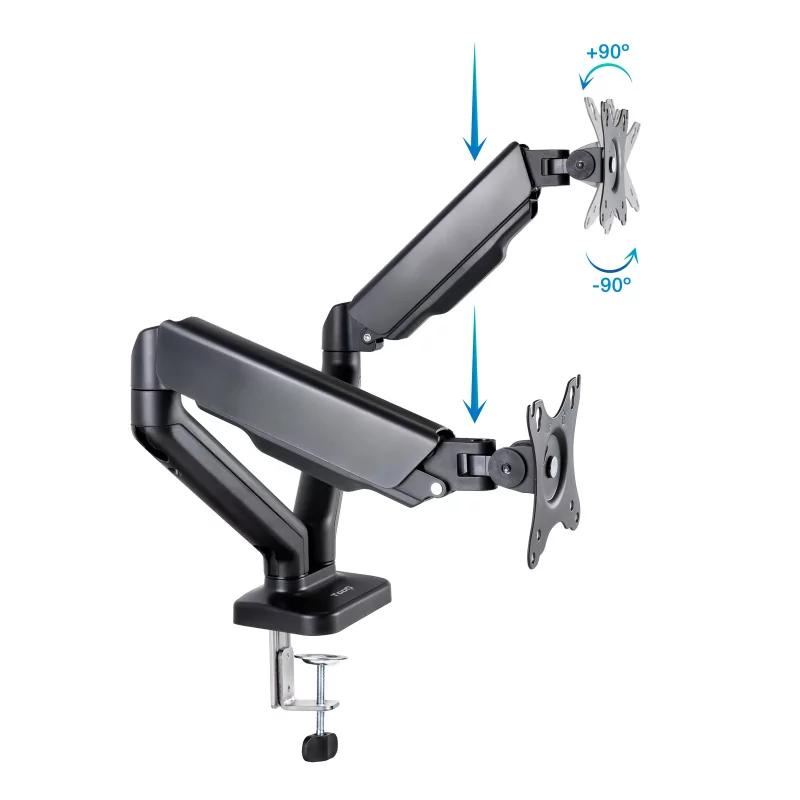 Kontrolsat - TooQ Desk Stand - 2 Screens - 17" / 32" - Black - DB5132TNR-B